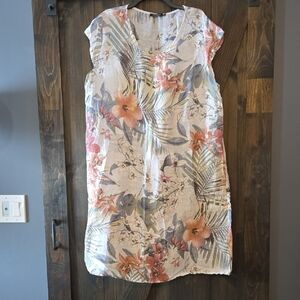 Floral Print Women's Midi Dress